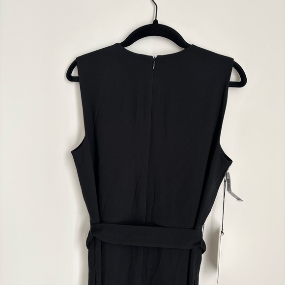 Babaton NWT Office Crepe Jumpsuit Belted Wrap Classic Fit Black Aritzia Workwear - Picture 7 of 9